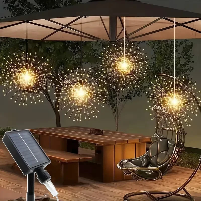 Hanging Solar Firework Lights