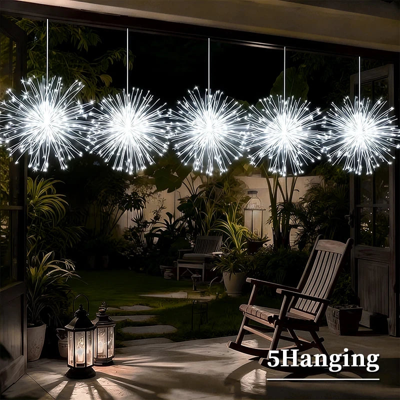 Hanging Solar Firework Lights