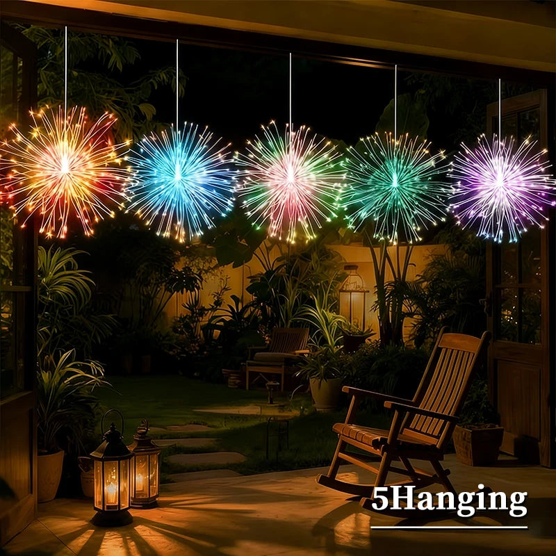 Hanging Solar Firework Lights